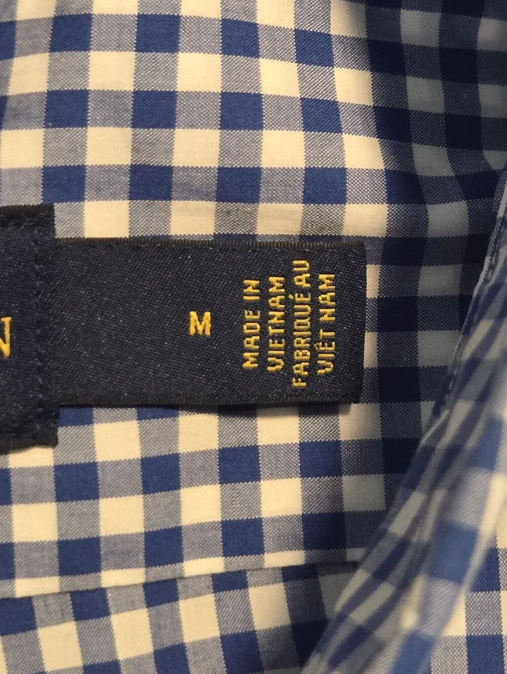 Polo Ralph Lauren Mens Blue Gingham Check Classic Button Down Shirt Medium